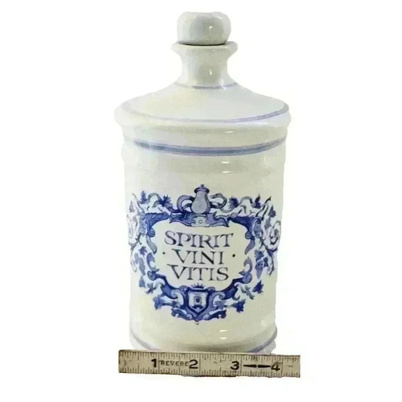 VTG Paul Masson Brandy Decanter Spirit Vini Vitis White Blue Jose Moya Series 75 - Picture 10 of 12